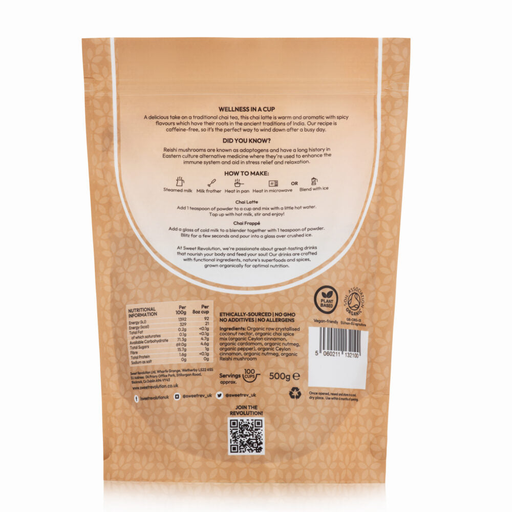 Sweet Revolution Organic Chai Latte with Reishi 500g