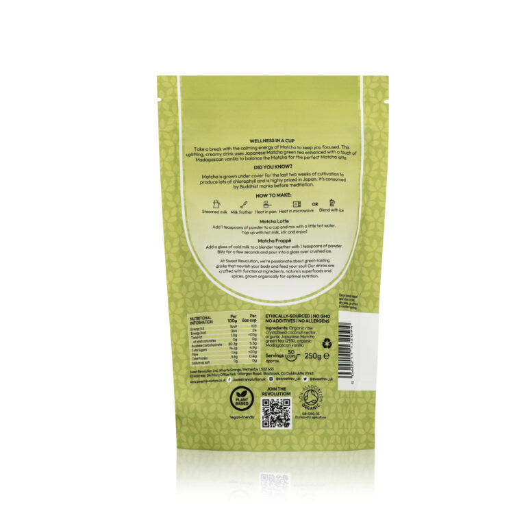 Sweet Revolution  Organic Matcha Latte with Vanilla 250g