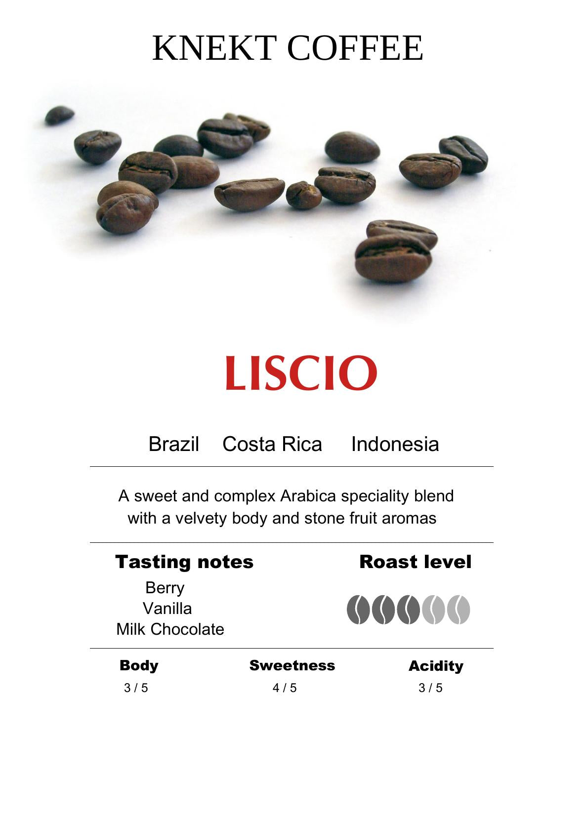 LISCIO - KNEKT COFFEE